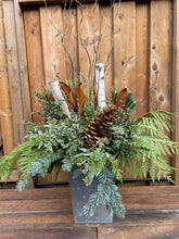Load image into Gallery viewer, Winter Planter in Galvanized Pot
